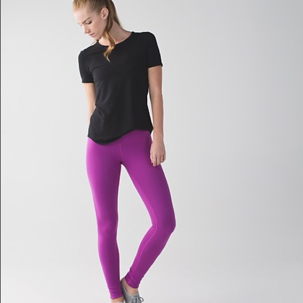 Lululemon fuschia wunderunder pant fuscia
